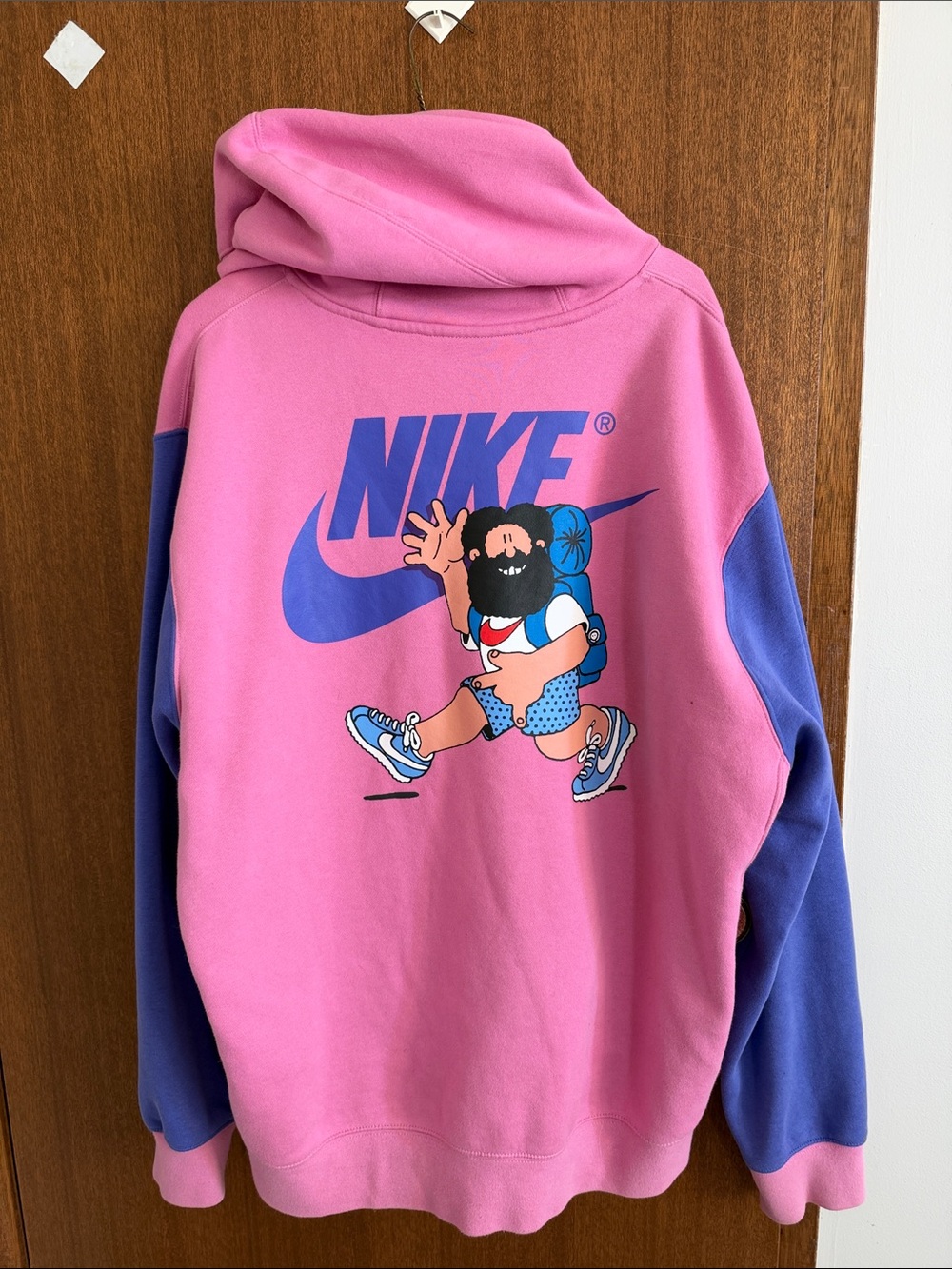 Nike Y2K Style Pink & Purple Graphic Hoodie